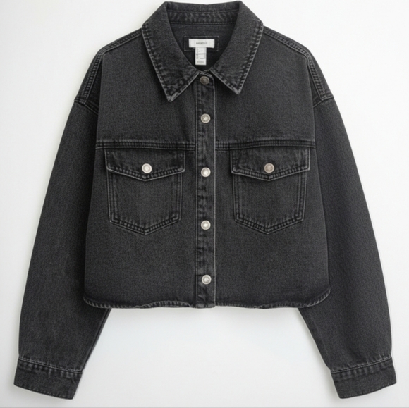 Forever 21 Jackets & Blazers - Forever 21 Charcoal Jean Jacket